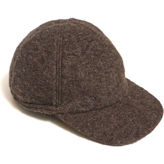 Cap In Wool With Velour Lining, Brown