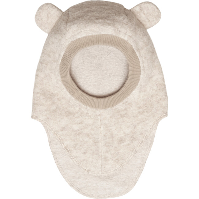 Mini Bear Double Layer Wool Balaclava With Ears, Sand