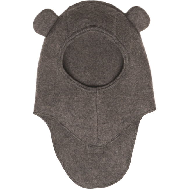 Mini Bear Wool Fleece Balaclava With Bear Ears, Brown