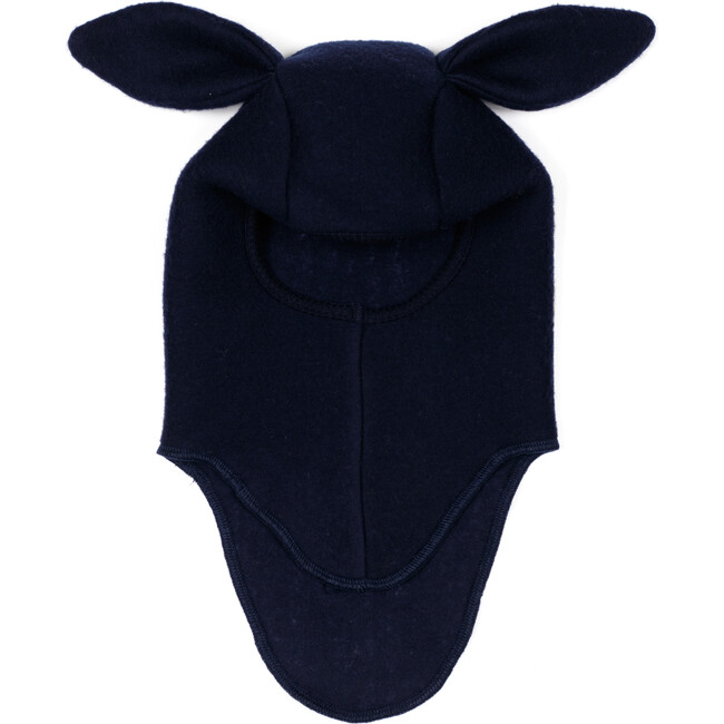 Bunbun Wool Fleece Balaclava With Ears, Navy