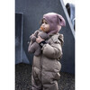 Bunny Double Layer Wool Balaclava With Ears, Dusty Rose - Balaclavas - 3