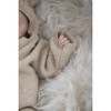 Allie Merino Wool Fleece Hooded Suit With Small Ears, Caramel Cafe - Bunting - 2