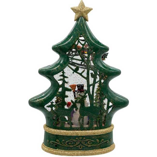 Water Snowman Tree with Santa Sleigh - Accents - 3