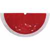 Red and White Velvet Merry Christmas Applique Treeskirt - Tree Skirts - 1 - thumbnail