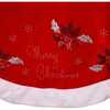 Red and White Velvet Merry Christmas Applique Treeskirt - Tree Skirts - 3