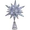 Pre-Lit Twinkling Silver Starburst Tree Topper - Tree Toppers - 1 - thumbnail