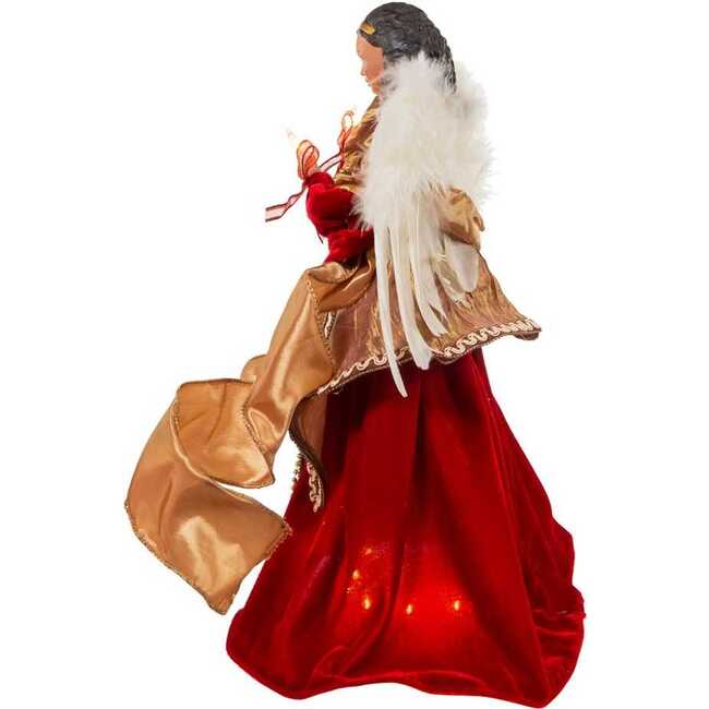 Red and Gold Black Angel Tree Topper - Tree Toppers - 3