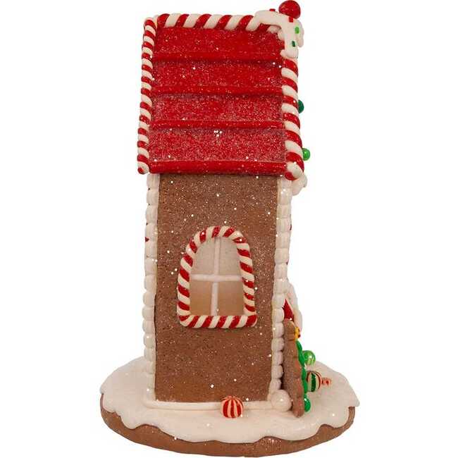 Light Up Gingerbread House With Santa Table Piece - Accents - 2