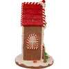Light Up Gingerbread House With Santa Table Piece - Accents - 2