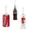 Glass Coke Mini Ornament, 3-Piece Set - Ornaments - 1 - thumbnail