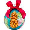 Glass Pineapple Pattern Ball Ornaments, 6 Piece Set - Ornaments - 2