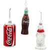 Glass Coke Mini Ornament, 3-Piece Set - Ornaments - 3 - thumbnail