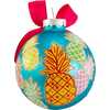 Glass Pineapple Pattern Ball Ornaments, 6 Piece Set - Ornaments - 4