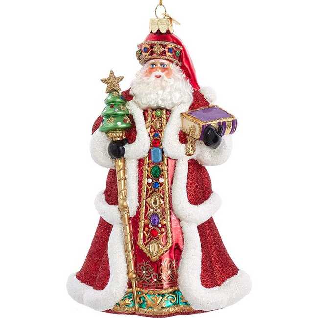 Bellissimo Glass Red Santa Ornament - Ornaments - 1
