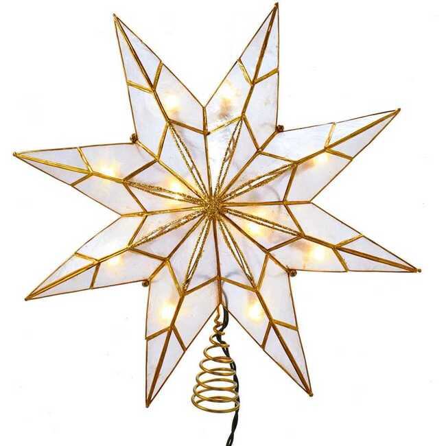 8-Point Gold Capiz Star Treetop