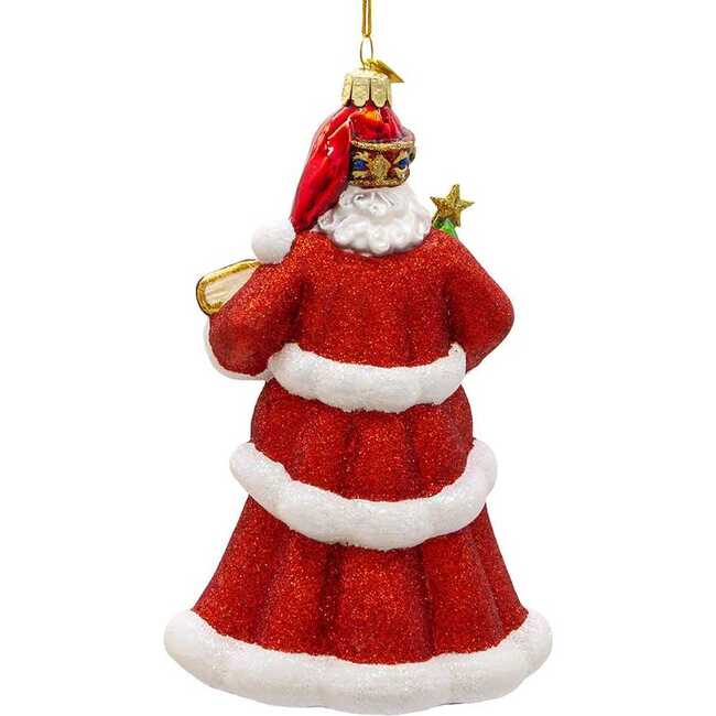 Bellissimo Glass Red Santa Ornament - Ornaments - 3