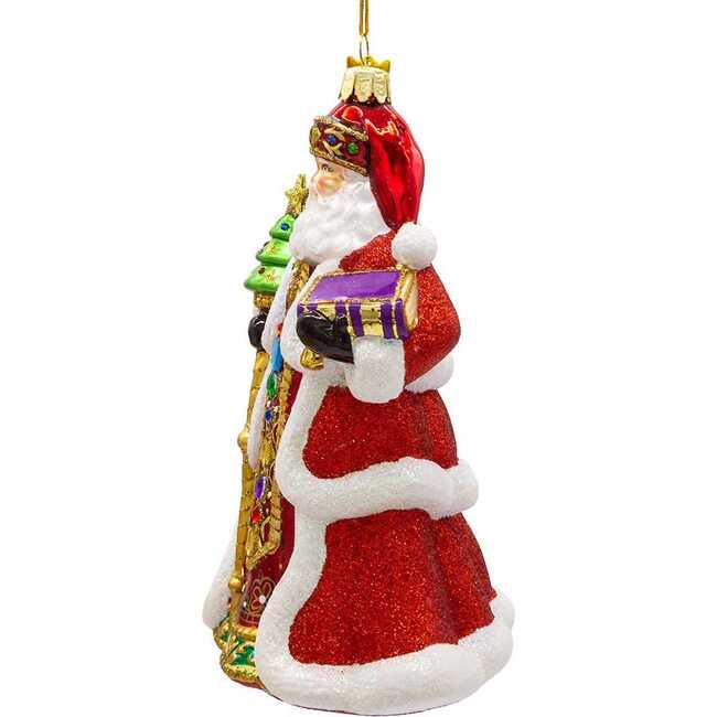 Bellissimo Glass Red Santa Ornament - Ornaments - 4