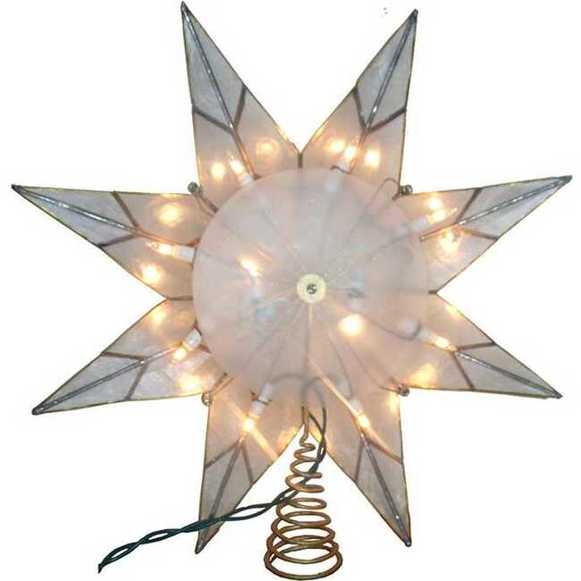 8-Point Gold Capiz Star Treetop - Tree Toppers - 6