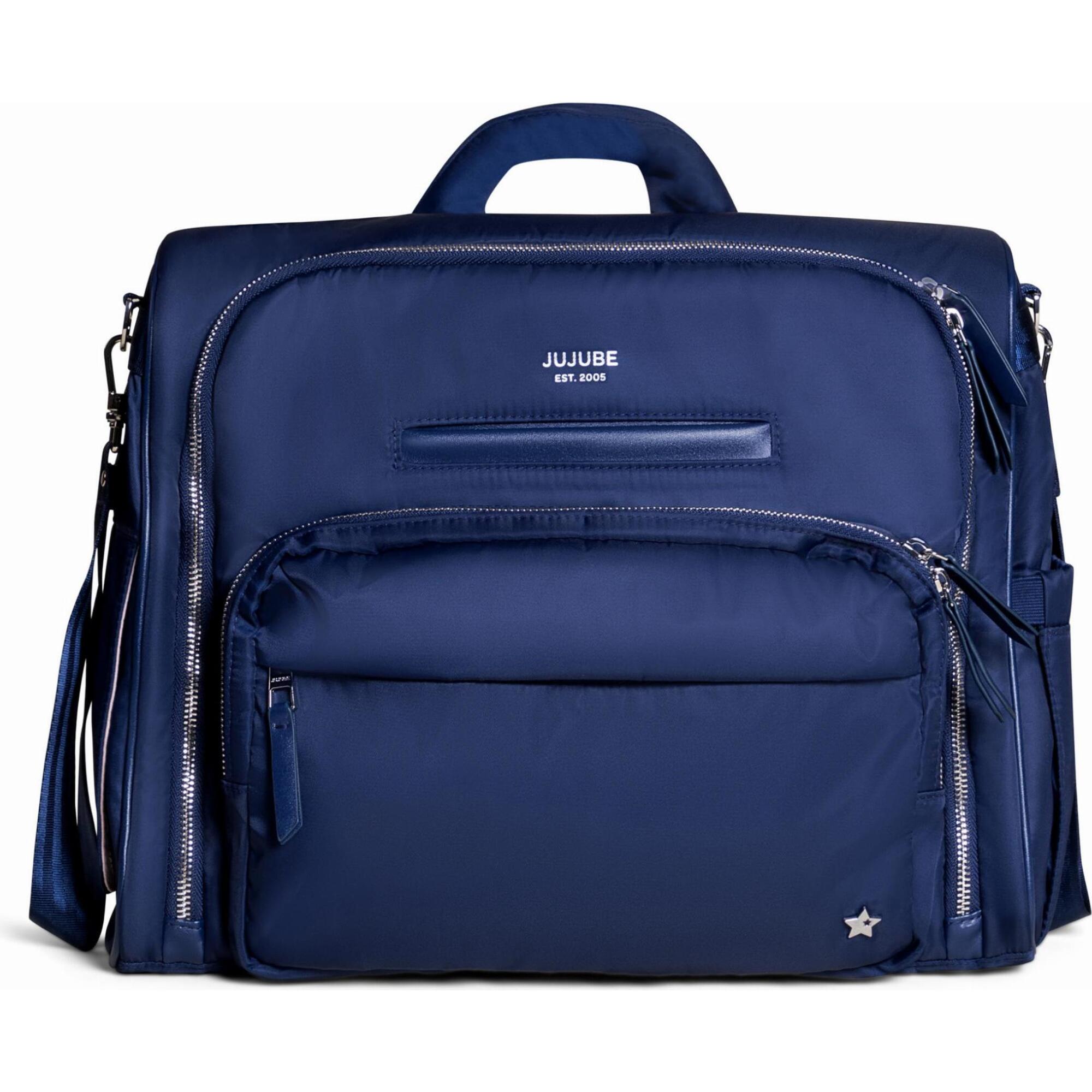 Satchel 14-Compartment Diaper Bag, Navy - Diaper Bags - 1