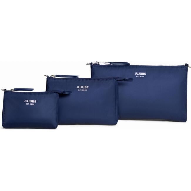 Diaper Bag-Fit 3-Piece Pouch Set, Navy