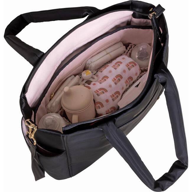 Utility-Strap Diaper Tote Bag, Black - Diaper Bags - 4