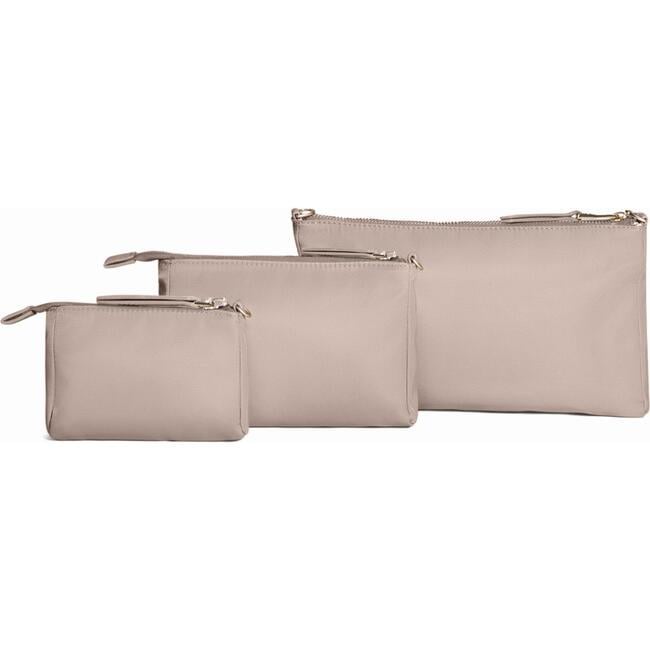 Diaper Bag-Fit 3-Piece Pouch Set, Taupe - Bags - 5