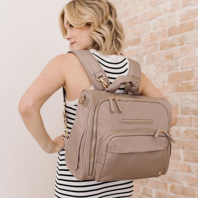 Classic Diaper Backpack, Taupe - Diaper Bags - 5