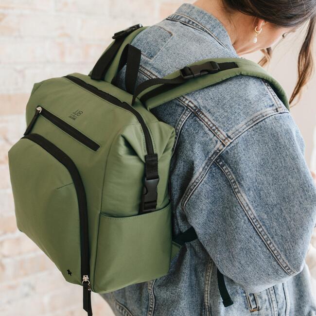 JJB Modern 11-Compartment Backpack, Olive - Diaper Bags - 7