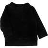 Iggy Long Raglan Sleeve Pullover, Black - Sweatshirts - 1 - thumbnail
