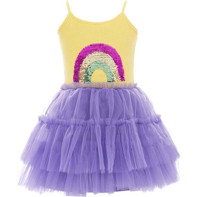 Jenny Sequin Rainbow Tulle Dress, Purple