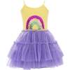 Jenny Sequin Rainbow Tulle Dress, Purple - Dresses - 1 - thumbnail