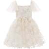 Jolene Polka Dot Applique Dress, Cream - Dresses - 1 - thumbnail