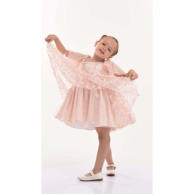 Jolene Polka Dot Applique Dress, Blush - Dresses - 2