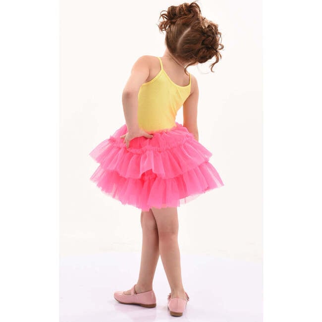 Jenny Unicorn Tulle Dress, Fuchsia - Dresses - 4