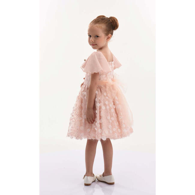 Jolene Polka Dot Applique Dress, Blush - Dresses - 3