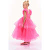 Peralta Sequin Ruffle Tulle Dress, Fuchsia - Dresses - 3