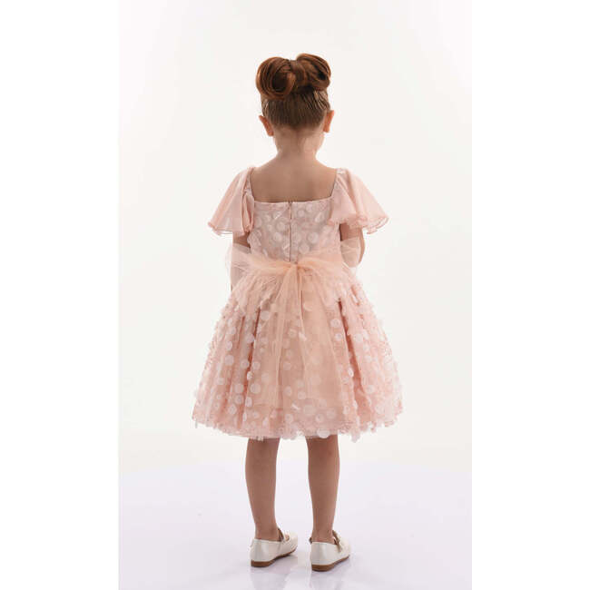 Jolene Polka Dot Applique Dress, Blush - Dresses - 4