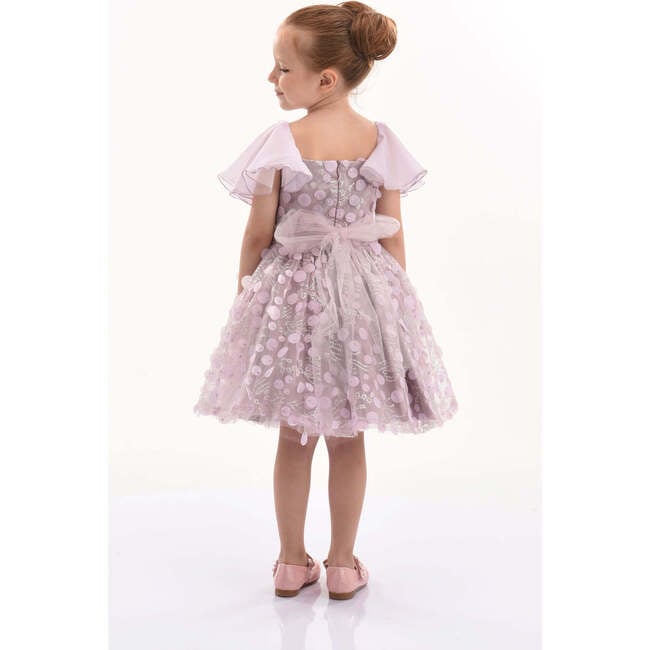 Jolene Polka Dot Applique Dress, Lavender - Dresses - 4