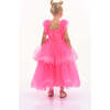 Peralta Sequin Ruffle Tulle Dress, Fuchsia - Dresses - 4