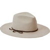 Ruby Brimmed Hat, Beige With Trim - Hats - 1 - thumbnail