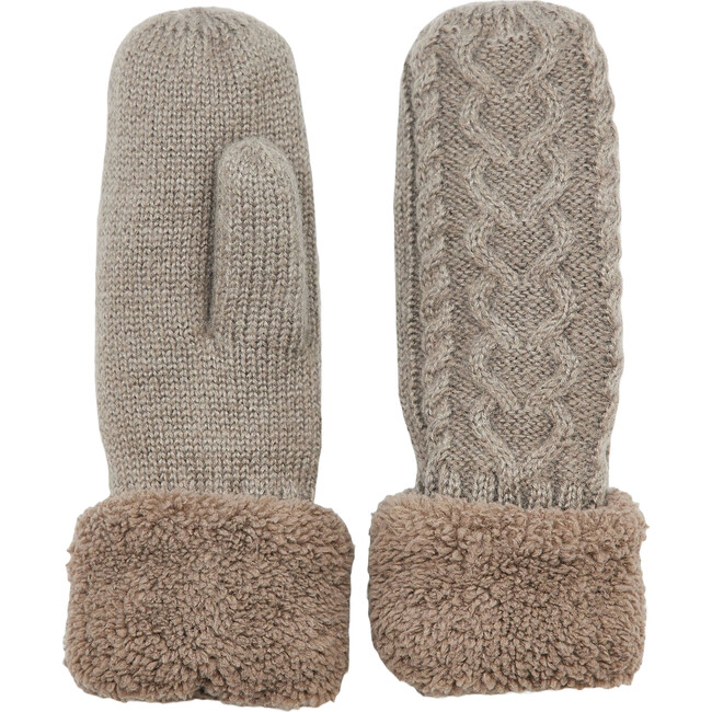 Flurry Lined Mitten, Taupe
