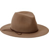 Amelia Fedora Hat, Taupe - Hats - 1 - thumbnail
