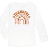 Thankful Retro Rainbow Thanksgiving Long Sleeve Shirt, White - Shirts - 1 - thumbnail