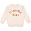Thankful Babe Multi Thanksgiving Sweatshirt, Natural - Sweatshirts - 1 - thumbnail