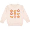 Pumpkin Pie Smiley Thanksgiving Sweatshirt, Natural - Sweatshirts - 1 - thumbnail