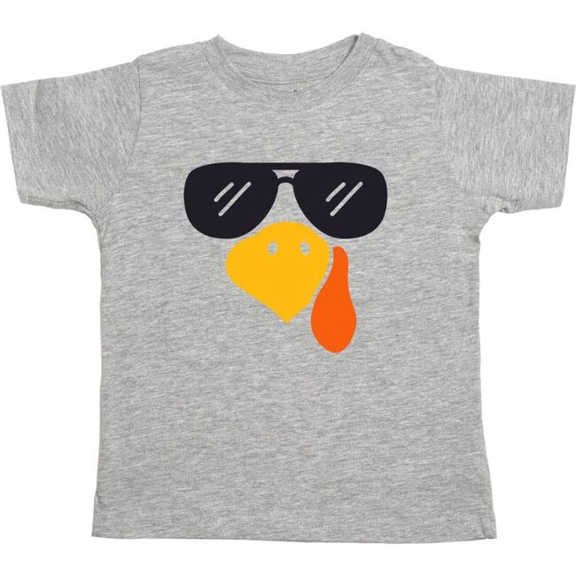 Cool Turkey Thanksgiving Short Sleeve T-Shirt, Grey