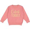 Cutest Turkey Thanksgiving Sweatshirt, Dusty Rose - Sweatshirts - 1 - thumbnail