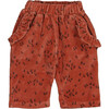 Velvet Pants with Ruffled Pocket, Prints - Sweatpants - 1 - thumbnail