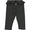 Leggings with Ruffled Waistband, Charcoal - Rompers - 2
