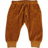 Velvet Sweatpants, Caramel - Sweatpants - 1 - thumbnail